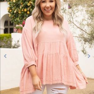 I’m so in love top, blush Chic Soul size 3x